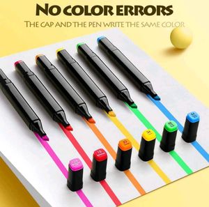 36 Colors Double Tip Marker Set &amp; 6 Pcs Design Pen