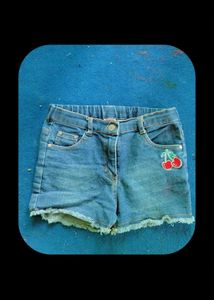 Cute Cherry Denim Shorts