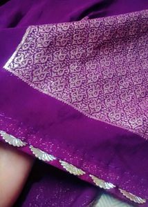 Purple unstitched blouse piece