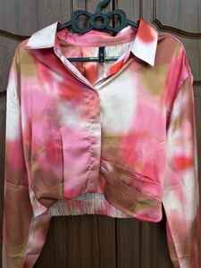 Tie-Dye Cropped Shirt