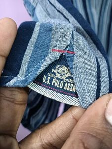 US POLO Striped Half sleeve shirt