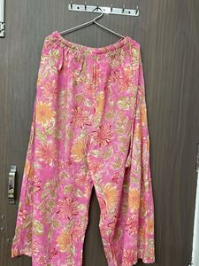 Pure Cotton Long Flare Palazzo For Waist 32 And 34