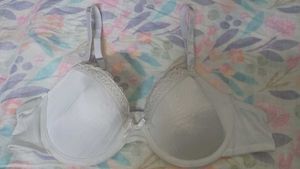 White Lace Trim Bra