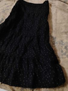 Elegant Vintage Tiered Long Skirt