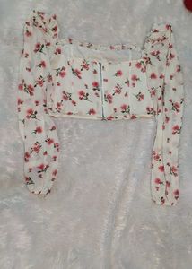 Floral corset top