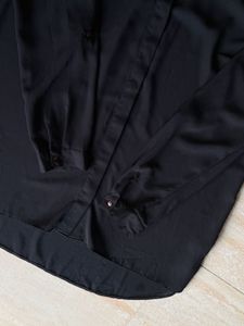 black georgette v neck shirt