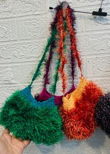 🇫🇷 Paris imported Fuzzy Knit Shoulder Bag