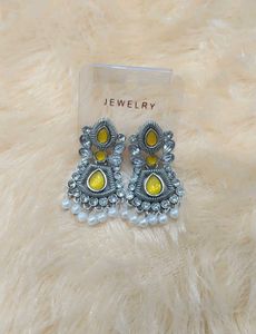 Red Stone Drop Earrings