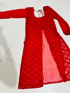 Hot Red Kurta