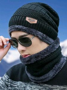 Winter Knit Hat and Scarf Set