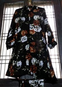 Black Floral Co-ord Set