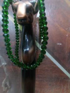 GreenEmrald Pearl  Stone Necklace