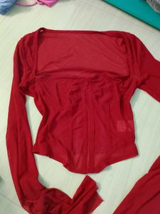 Lulu&Sky Red Top