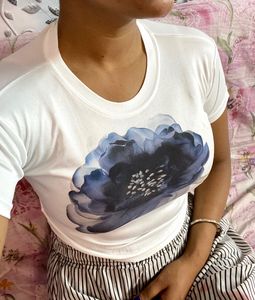Floral Print White T-Shirt