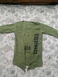Olive Green &#39;Happiness&#39; Top