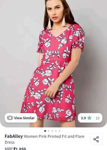 FabAlley Pink Floral Dress