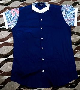 Stylish Blue Patterned Shirt