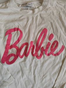 Barbie Long Sleeve Crop Top