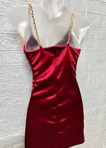 Red Satin Mini Dress