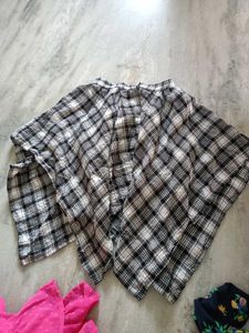 Checked Skirt with top