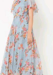 Floral Chiffon Midi Dress