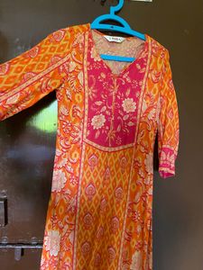 Beautiful Orange Straight Kurta