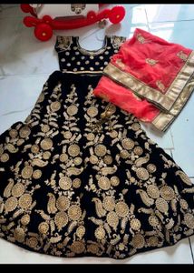 Black Embroidered Lehenga Choli