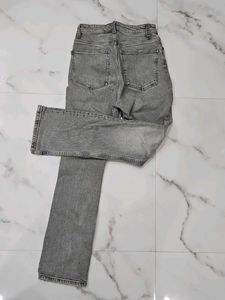 ZARA Gray Straight Leg Jeans