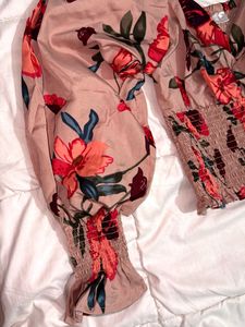 Blush Bloom Puff Sleeve Top