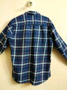 men&#39;s blue chekered shirt