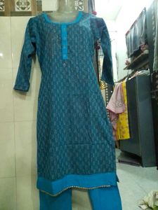 Blue Printed Kurta