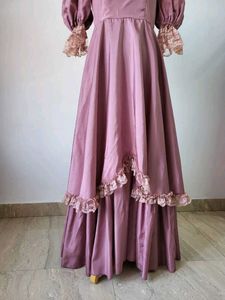 Vintage Pink Lace Maxi Dress