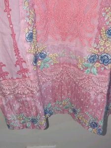 Pink Embroidered Suit