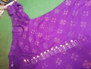 Purple Printed Kurta