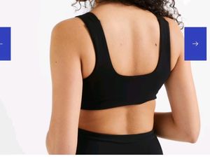 Black Cotton Sports Bra From Decathlon