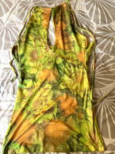 Floral Halter Mini Dress