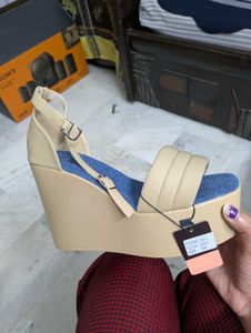 Beige Platform Sandals