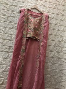💗Elegant Pink Kurta Set &amp; Shrug🌷