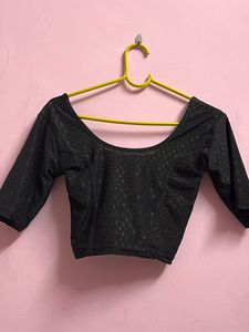 Black Readymade Saree Blouse
