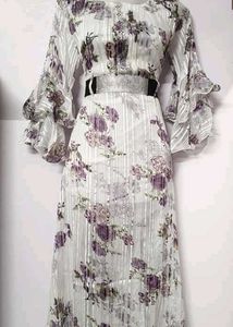Floral Print Bell Sleeve Dress