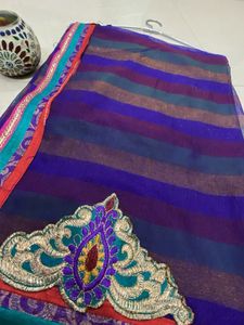 diwali Chanderi Silk Saree Zari work