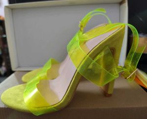 Neon green heels
