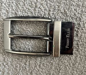 Perry Ellis Belt Buckle – Polished Silver Finish