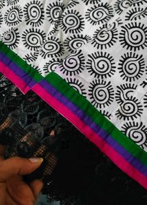 Printed Dress with embroidery at the yoke