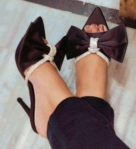 Rhinestones Heels With Bow