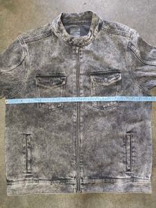 🔥Rare Acid-Wash Denim Jacket–Custom Graphic Back
