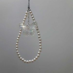Butterfly Pearl Beaded Phone Charm