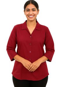 Light Blue 3/4 Sleeve Top