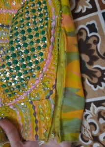 Multicoloured Organza Lehnga /Ethnic/ Traditional