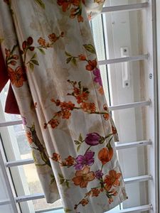 Floral Print Curtains set of 2, 5 feetand one 8 fe